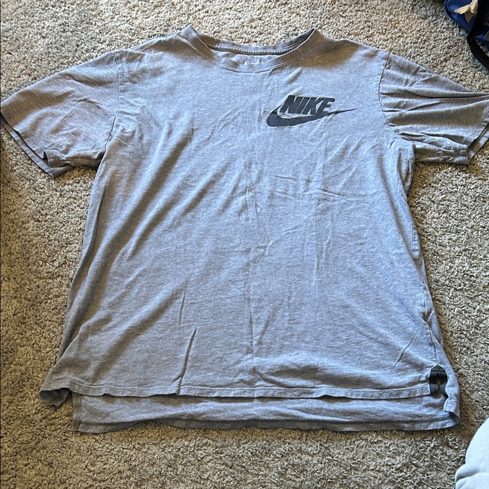 Nike Heather Gray Tee with Black Logo